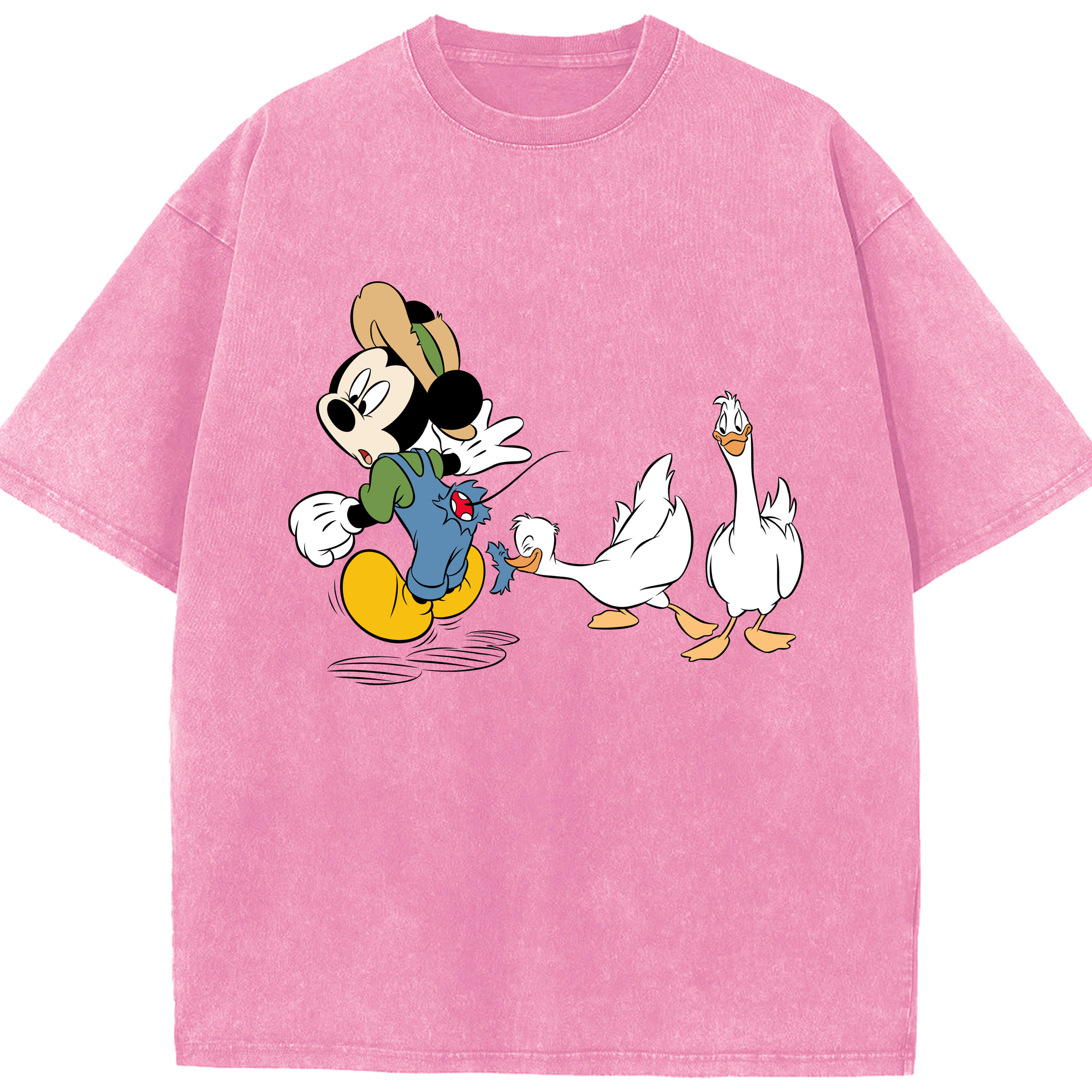 （画像用） ミッキーマウス Mickey Mouse 綿100% ヴィンテージ風 半袖Tシャツ（フロントプリント）